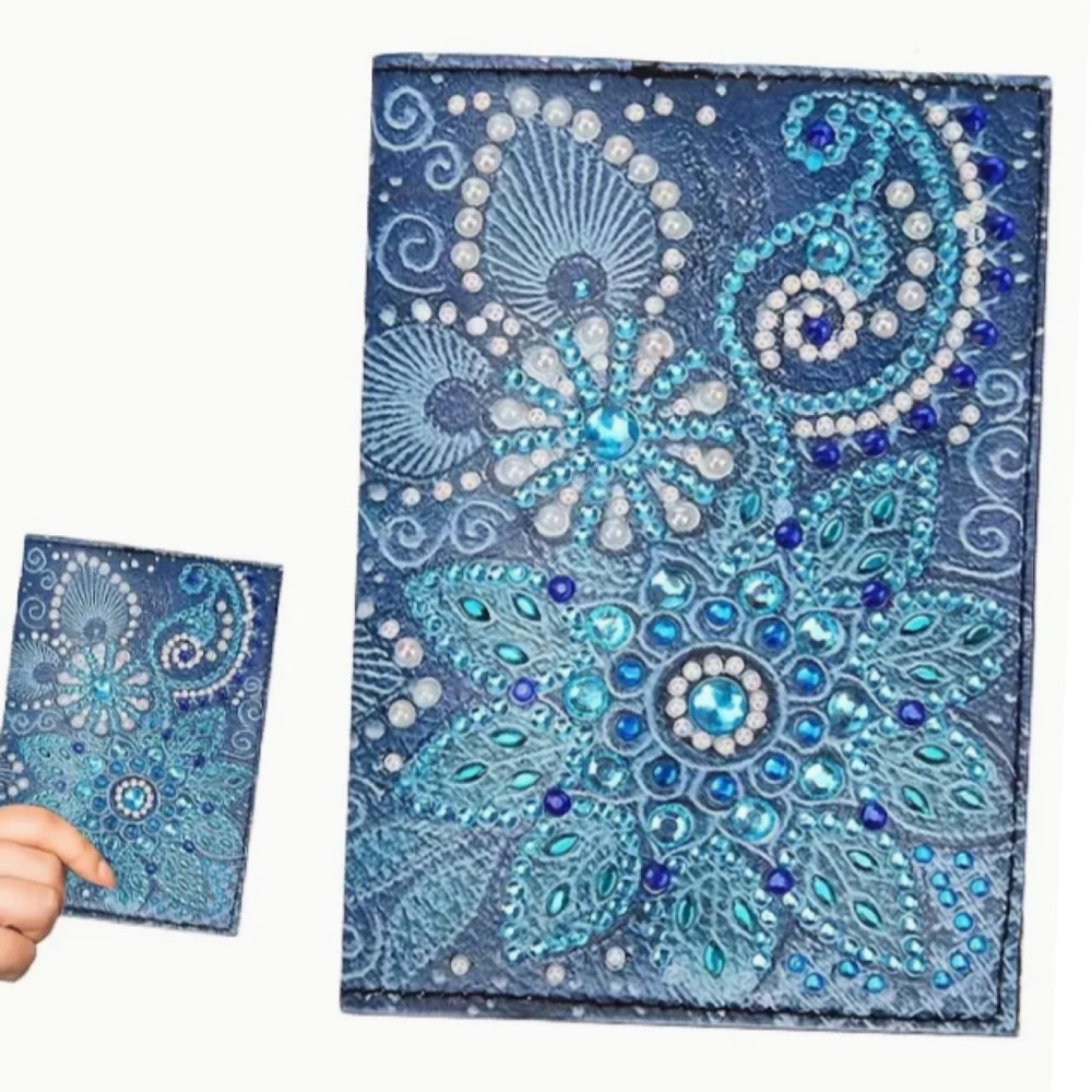 Diamond Art DIY Passport Cover Blue